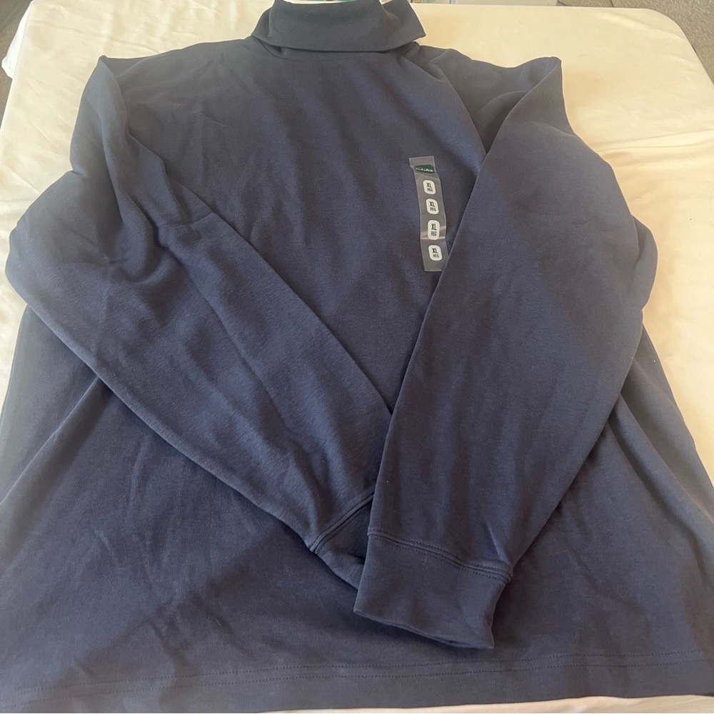 Cabela’s Men’s XL Navy Blue Mock Neck Long Sleeve Shirt New With Tags Gorpcore